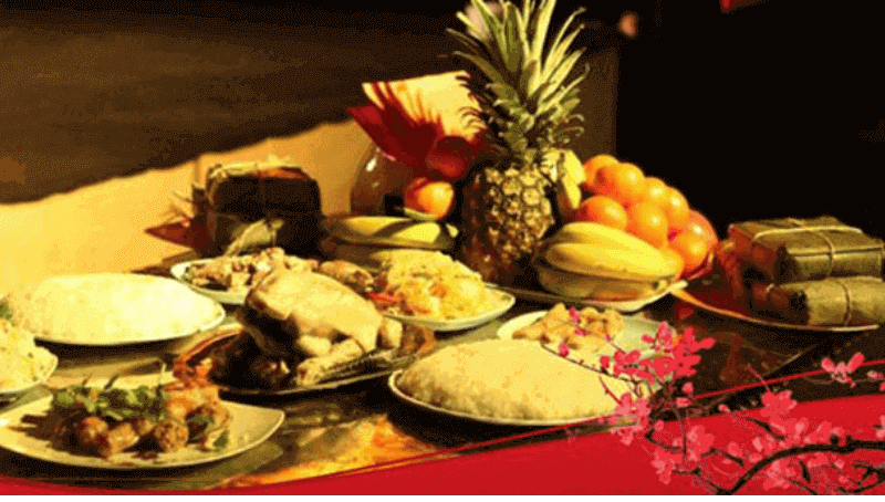 Mâm cỗ cúng giao thừa